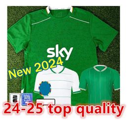 Irlanda Soccer Jersey 2024 Euro Cup Kids Kit Robinson Obafemi Home Away 24/25 Clasificatorio nacional Classy Special 25 Camiseta de fútbol Verde Blanco Ferguson Browne Brady66