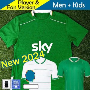 Irlande Soccer Jersey 24/25 Euro Cup Kids Kit ROBINSON OBAFEMI Home Away 2024 National Qualifier Classy Special Men Football Shirts Vert Blanc Ferguson Browne Brady