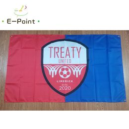 Drapeau du traité irlandais United FC 3*5 pieds (90cm x 150cm), bannière en Polyester, décoration volante, drapeaux de jardin de maison, cadeaux de fête