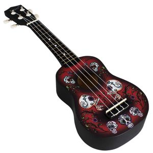 Ukelele soprano IRIN de 21 pulgadas, 4 cuerdas, práctica de calavera, ukelele de 21 pulgadas, instrumentos musicales, guitarra hawaiana de madera dura maciza, novedades