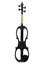 Irin 44 Wood Maple Electric Violin viool met ebbenhouten fittingen kabelhoofdtelefoonkast Black9040033
