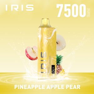 IRIS MO 7500 Puffs Одноразовая электронная сигарета Puff Vapes Одноразовая электронная сигарета Puff со смарт-экраном 650 мАч Перезаряжаемая сетчатая катушка типа C Удобная ручка