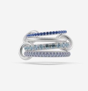 Iris Petunia Aqua Gemini Spinelli Kilcollin ringen merkontwerper Nieuw in luxe fijne sieraden goud en sterling zilver Hydra linkedH912