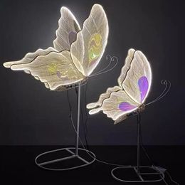 Iron Art Electric Intelligent Dynamic Luminous Butterfly Wedding Hall Spchs Air Wings Mall Performance Party Decora Pendant