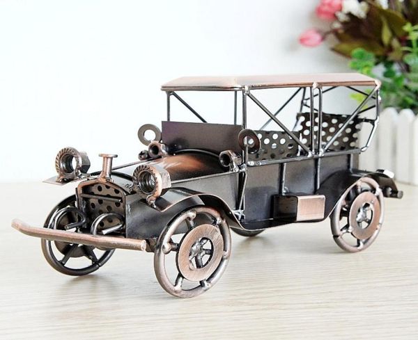 Iron Car Model Toys Classic Vintage Cars Handmade Arts Crafts For Kids039 Birthday Party Gifts Collectting Home Decoration2073292