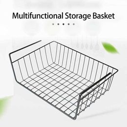 IJzeren mesh plank mand kast kast deur organizer rack kast houders opknoping onder plank opslag basketrek organizer 210705