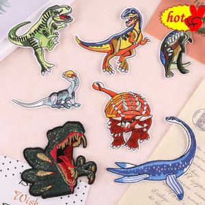 Opstrijkbare patches voor kleding geborduurd smeltbare thermoadhesieve jongens baby naai thermocollant steek ontwerper borduurwerk dinosaurus