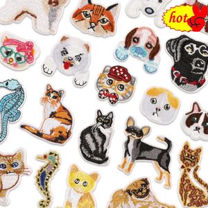 Fer sur patchs pour vêtements enfants chats chien animaux coudre garçons fille broderie concepteur Anime rayures petit thermoadhésif mignon bricolage