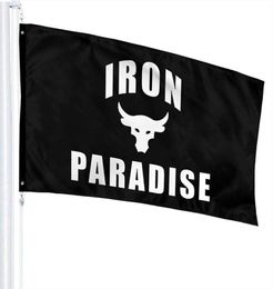 Iron Paradise Flags 3x5ft Sports Club Outdoor Intérieur personnalisé 3x5ft Polyester Double Cousage avec œillets en laiton1623158