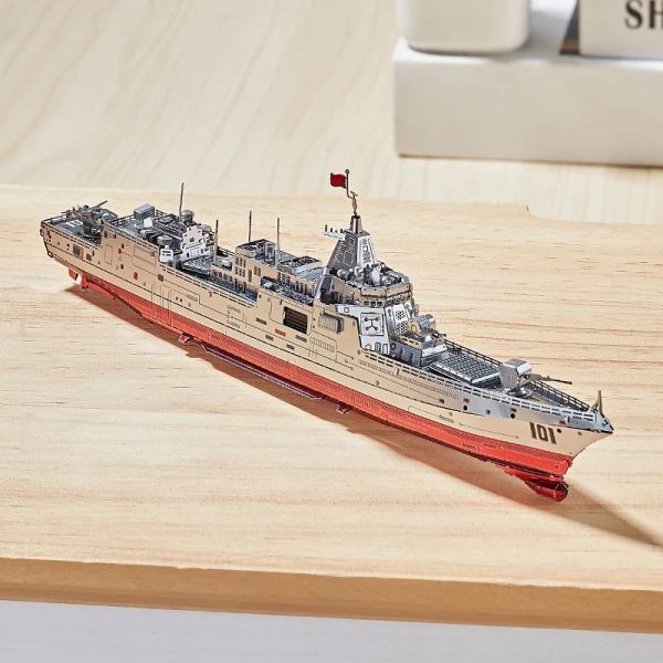 Iron Star 3D Metal Puzzle 055 Destroyer 052d Guided Missle Destruder DIY Laser Cutting Jigsaw Toys for Adult