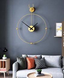 IJzeren wandklok Woondecoratie kantoor grote klokken moderne design gemonteerde mute horloge Europese decoratieve opknoping horloges