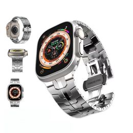 Ironman Armor roestvrijstalen polsbandje armband band band bands horlogeband met stalen adapter voor Apple Watch Series 3 4 5 6 7 8 SE Ultra Iwatch 42 44 45 49mm