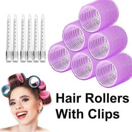 Irons 12 / 13pcs Magic Self Grip Hair Rouleaux avec clips curlers HEURS SEMBRO Jumbo Bangs Volume Boucle de crochet