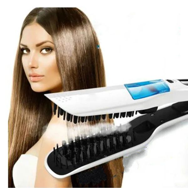 Planchas 22 archivos control de temperatura spray vapor cabello lacio peine eléctrico tirar placa recta férula tabla de planchar No daña el cabello