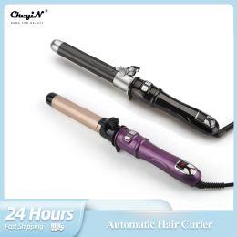 CkeyiN Automatische Haarkrulspeld LCD Display 28mm Krultang Professionele Auto Roterende Waver Tong Toermalijn Keramische Styling Tool