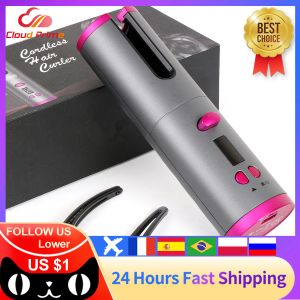 Fers sans fil sans fil coiffeur rotatif burler USB usb rechargeable de fer à fer de fer affichage de la température de style ajusté