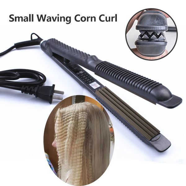 Planchas rizadoras de maíz, pinzas rizadas para el cabello, corrugación de hierro corrugado, rizador de ondas pequeñas y esponjosas, herramienta profesional para peinar el volumen del cabello