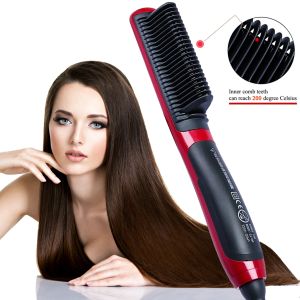 Fers à lisser les cheveux 2 en 1 fer à friser professionnel 2 voies rotatif bigoudi brosse lisseur Max 2 voies rotatifs fers à cheveux