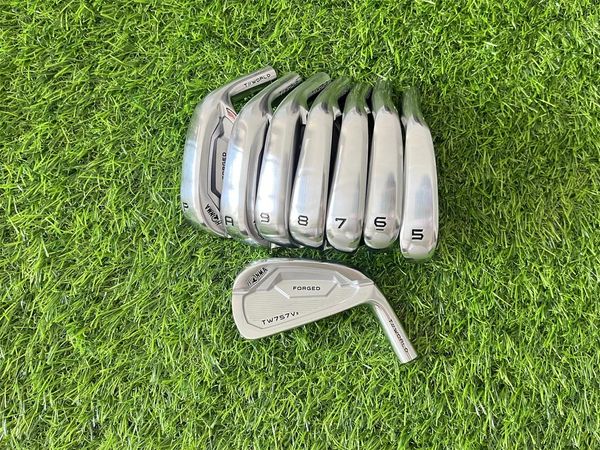 Hierros Honma TW757VX Juego de hierros Honma TW757VX Hierros forjados para golf Palos de golf Honma 49PA R/S Eje de acero flexible con cubierta para la cabeza