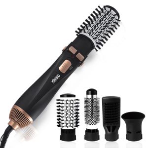 Fers à Air chaud, brosse à 4 têtes remplaçables, sèche-cheveux, peigne, souffleur en une étape, vent fort, lisseur électrique, rouleau, bigoudi, outils de coiffure