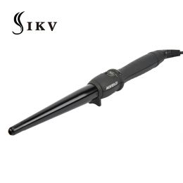 Fers IKV nouveauté noir céramique cheveux fer à friser vague Machine Pro spirale bigoudis rouleaux baguette outils de coiffure avec cinq lumières