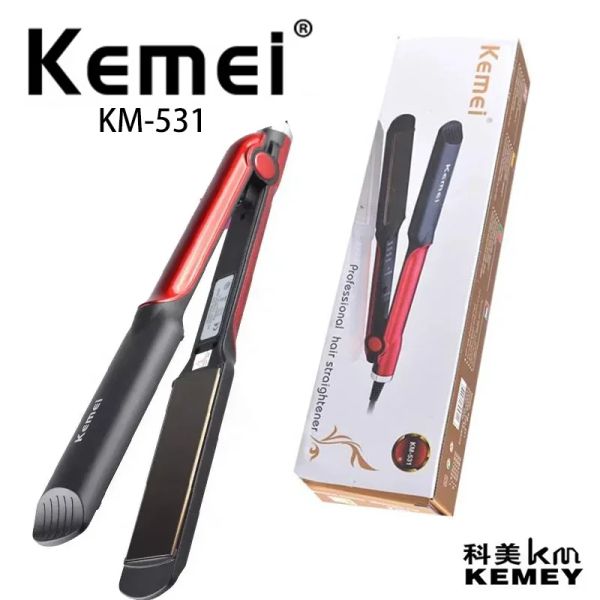 Planchas Kemei plancha de pelo eléctrica y rizador KM531 plancha de pelo de alta calidad planchas de pelo profesional