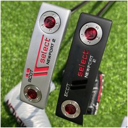 IJzers Links Rechts Port2 0 Golf Putter Zwart Sier 32 33 34 35 Inch Met Header Handed 230308 Drop Delivery Sport Buiten Dhsij