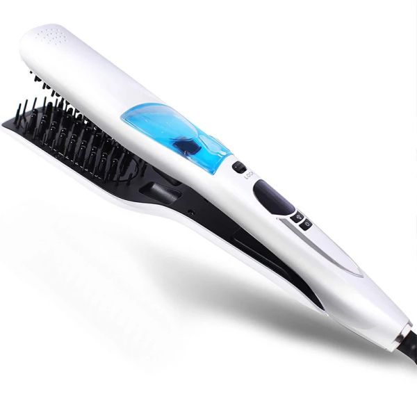 Planchas Nueva plancha y rizador de cabello a vapor profesional 2 en 1 Peluquería Alisado a vapor Plancha rizadora