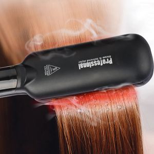 Irons professionnels à vapeur infrarouge cheveux lisureur curling et litrefrissant salon à chaleur rapide cheveux céramique fer plat fer