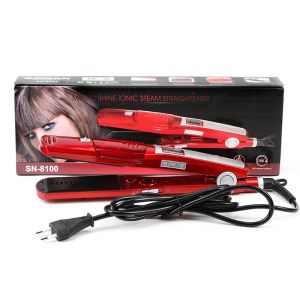 Iron Professional Steamer Hair lissener 2022 Nouveau négatif Ionic litrefrissant Flat Iron Hair Styler Tools Curler Wand Machine