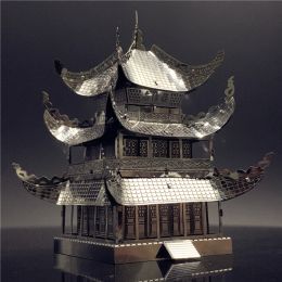 Ironstar 3D Metal Puzzle Yueyang Tower Architecture chinoise Assemblage de bricolage Modèle Kits Gift Toy Toy Cut Saw Gift