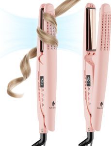 MiroPure 360° Airflow Styler Curler, Titanium stijltang en krultang 2-in-1, professionele verzorgingsstaaf met Ionische aroma-koele lucht