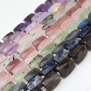 Onregelmatige Faceted Natural Rose Quartz Amethyst Prehnite 11x16mm Losse Spacers Kralen Voor Sieraden Maken DIY Armband Ketting