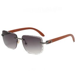 Lunettes de soleil irrégulières sans cadre taillées en diamant PARTAGAS Lunettes de soleil femme ou homme Unisexe sans monture sculpté 50913 conduite à l'extérieur jolies lunettes Lunettes de mode de haute qualité