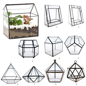 Onregelmatige glazen geometrische terrarium doos tafelblad succulent luchtinstallatie Fern Moss Pot Planter T200104