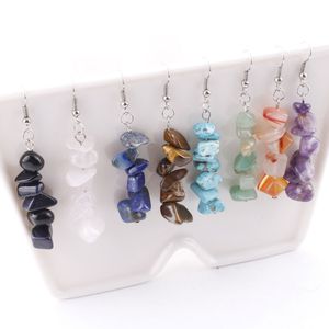 Onregelmatige natuursteen Crystal Verzilverd Handgemaakte Oorbellen Dangle Party Club Decor Mode-sieraden voor Vrouwen Meisje