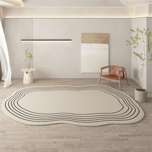 Irregular Round Living Room Carpet Simple Decorative Bedroom Carpets Ins Bedside Rugs Specialshaped Children Room Rug Customize 22254b