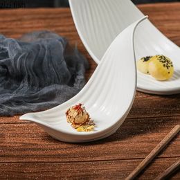 Platos de cerámica de forma irregular platos sashimi de sushi restaurante creativo creativo de vajilla de color sólido platos de bocadillos de bocadillos 240415