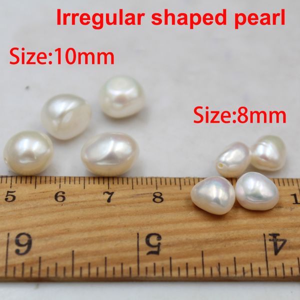 Forme irrégulière de grande régénération que la perle de Wacker en gros blister lavande nucléée perles d'eau douce baroques prix bas