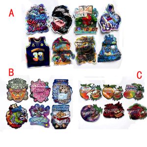 Sac en Mylar de forme unique irrégulière 3.5g Joke Up Spaceman Groilla 420 Smoke Special Die Cut Shaped Bags Zipper Plastic Case for Dry Herb Flower