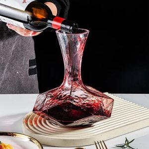 Carafe à vin irrégulière, distributeur créatif de 1450ml, aérateur en verre de cristal, pichet miroir, cadeau, décor de Bar, verrerie d'art 240111