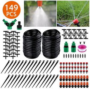 Équipements d'arrosage Kit d'irrigation bricolage Irrigation goutte à goutte automatique Kits de dispositif d'arrosage de jardin 4/7 capillaires 30m outil de tuyau d'eau