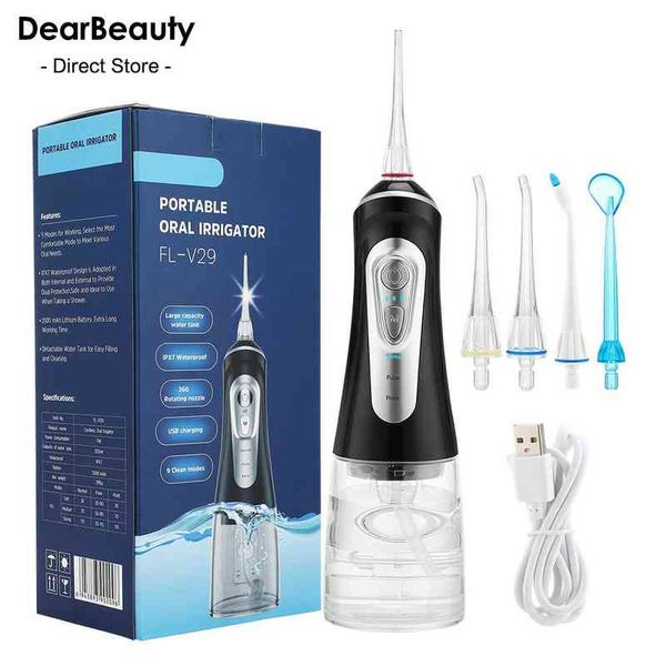 Irrigator Dentaire Flosser Pression Bouche Nettoyant Eau Douche Machine À Laver Supprime Tarter Eliminator Dents De Nettoyage 220713