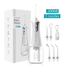 Irrigateurs jiata dentaire oral irrigateur portable à eau portable Flusser USB rechargeable 4 modes étanche IPX6 300 ml pour le nettoyage des dents