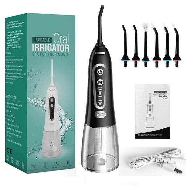 Irrigators Oral Irrigator 5 Modes Rechargeable Portable dentaire portable Dispositif USB Dispositif Jet Water Flosser Irrigator pour les soins de dents blanches