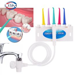 Les irrigateurs s'attaquent au robinet eau dentaire Flusser oral irrigateur brosse à jet de dents de blanchiment brosse à dents nettoyage de l'irrigateur oral