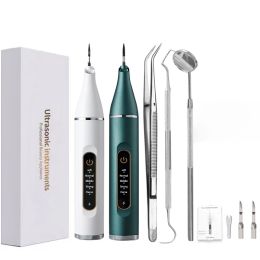 Irrigators Ultrasonic Electric Tooth Cleaner Dental Scaleur 5 Modes Calculus Remover Driving Whitening Tartar Plaque Tache Nettaiting Tool