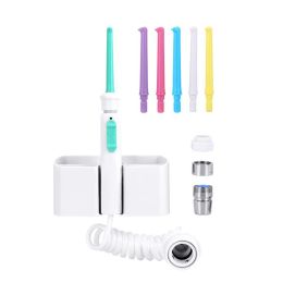 Irrigators Water Flosser draagbare tandheelkundige orale irrigator tandheelkundige spa Water Floss Oral Irrigator -kraan met 6 kleurrijke tandenreiniger koppen