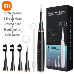 Irrigators Xiaomi Ultrasonic Dental Scaleur For Doods Tartar Toot Tooth Calcul Discassement électrique de dents de dents de dents Nettoyer Plaque 5 équipement