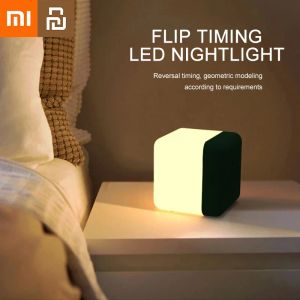 Irrigateurs xiaomi youpin flip night Light USB timing rechargeable LED atmosphère table lampe de chambre à coucher lampe de chevet de chambre à coucher
